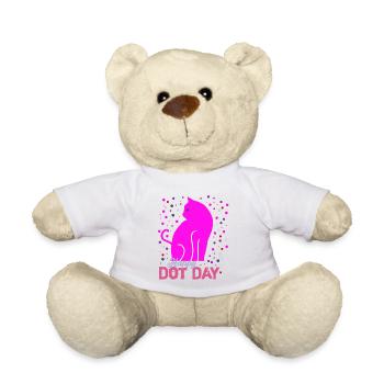 Happy Dot Day Coloré Arc-en-ciel Cat Dot Boys - Nounours - blanc - Devant