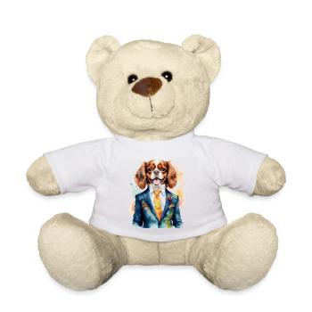 Cavalier King Charles Spaniel Costume Imprimé Chien - Nounours - blanc - Devant