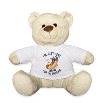Football - Lustig I'm just here for the snacks - Teddy Bear - white - Front
