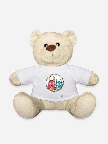 Lustige Monster-Freunde - Teddy - Weiß