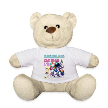 Astronaut Unicorn 7th Birthday - Teddy Bear - white - Front