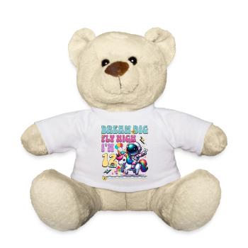 Astronaute Licorne 12e anniversaire - Nounours - blanc - Devant