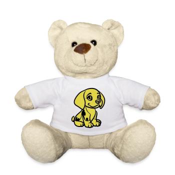 Bande dessinée d’animaux de chien - Nounours - blanc - Devant