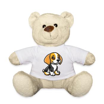 Bande dessinée d’animaux de chien - Nounours - blanc - Devant