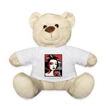 Traditional Japan: Edo Geisha - Teddy Bear - white - Front