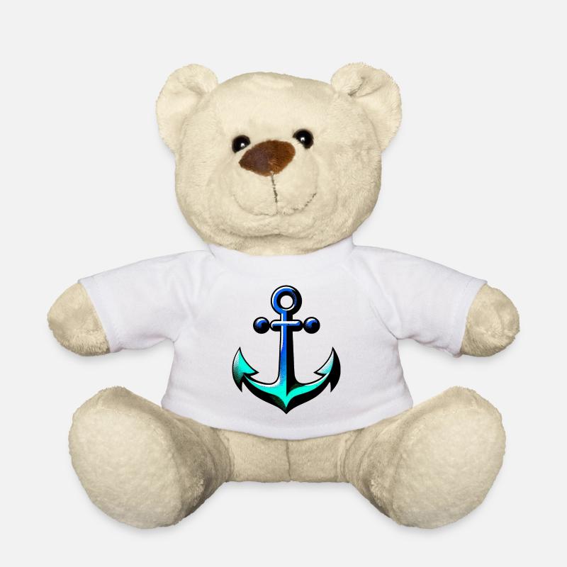 Ein Anker - Teddy - Weiß