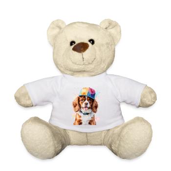 Cavalier King Charles Spaniel Snapback Cap Chien - Nounours - blanc - Devant