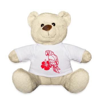Perroquet Animal Hibiscus - Nounours - blanc - Devant
