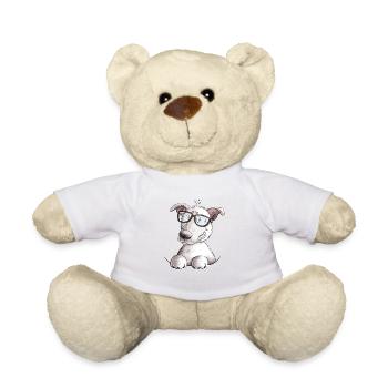 Cooler Weisser Schäferhund Hund Brille - Teddy - Weiß - Vorne