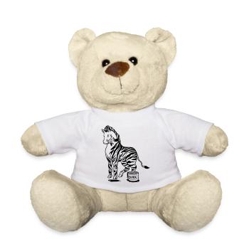 Zebra Schwarze oder Weiße Streifen Lustige Bilder - Teddy - Weiß - Vorne