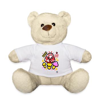 Funny colorful kawaii mushrooms - Teddy Bear - white - Front