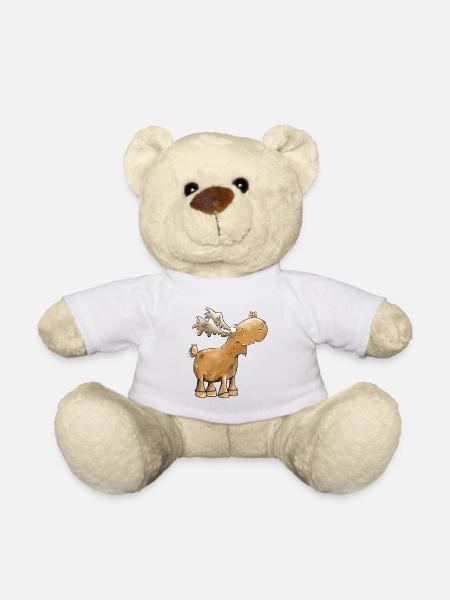 Drolliger Elch Schmetterling - Teddy - Weiß