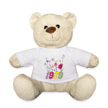 Geburtsjahr 1979 Wildblumen - Teddy - Weiß - Vorne