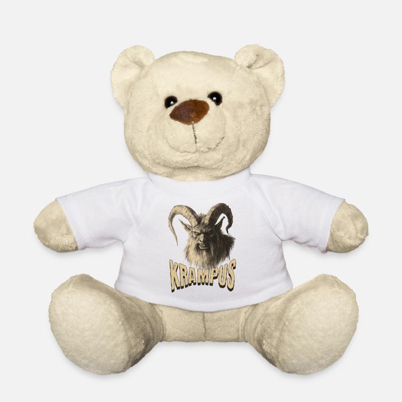 Krampus mit Schriftzug - Teddy - Weiß