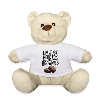 Brownies Saying Pastry Funny Brownie Gift - Teddy Bear - white - Front