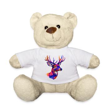 Cerf, le roi de la forêt - Nounours - blanc - Devant