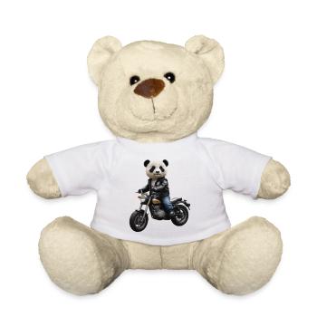 Panda motard - Nounours - blanc - Devant