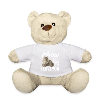 Katze Meow Is Siberian For I Love You - Teddy - Weiß - Vorne