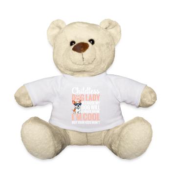 Chien chien dame sans enfant, parce que mon chien toujours - Nounours - blanc - Devant