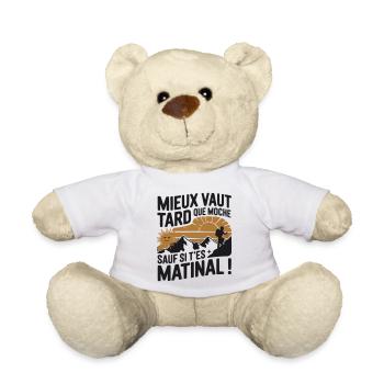 phrase drole - Nounours - blanc - Devant