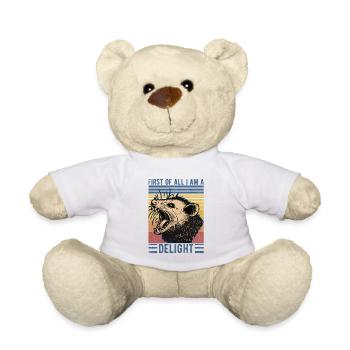 First Of All I'm A Delight Sarcastic Angry Opossum - Teddy - Weiß - Vorne