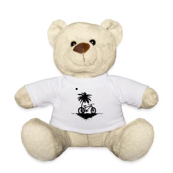 Mountain Biking Sketch - Teddy Bear - white - Front