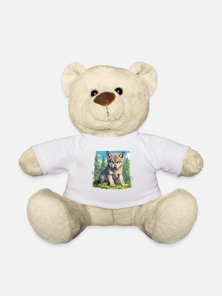 Wölfe Wolf - Teddy - Weiß