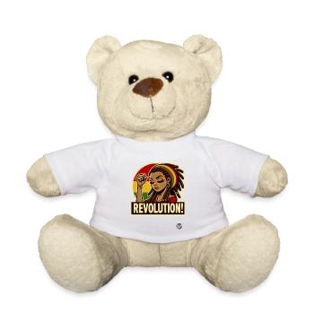 Rasta Girl : Révolution rastafari - Nounours - blanc - Devant