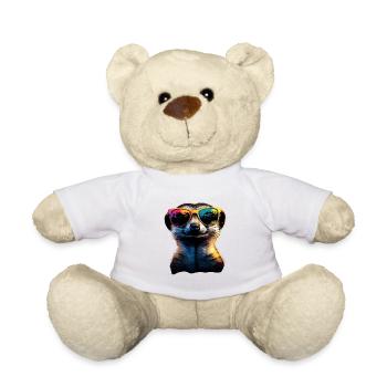 Meerkat Sunglasses Colorful Cute Meerkat - Teddy Bear - white - Front