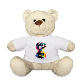 Meerkat Sunglasses Colorful Cute Meerkat - Teddy Bear - white - Front