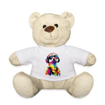 Meerkat Sunglasses Colorful Cute Meerkat - Teddy Bear - white - Front