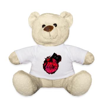 Pen n paper D20 W20 Cat Dark Mystery RPG - Teddy Bear - white - Front