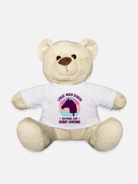 Lass Mich Durch Ich Muss Zum Hobby Horsing Pferd - Teddy - Weiß