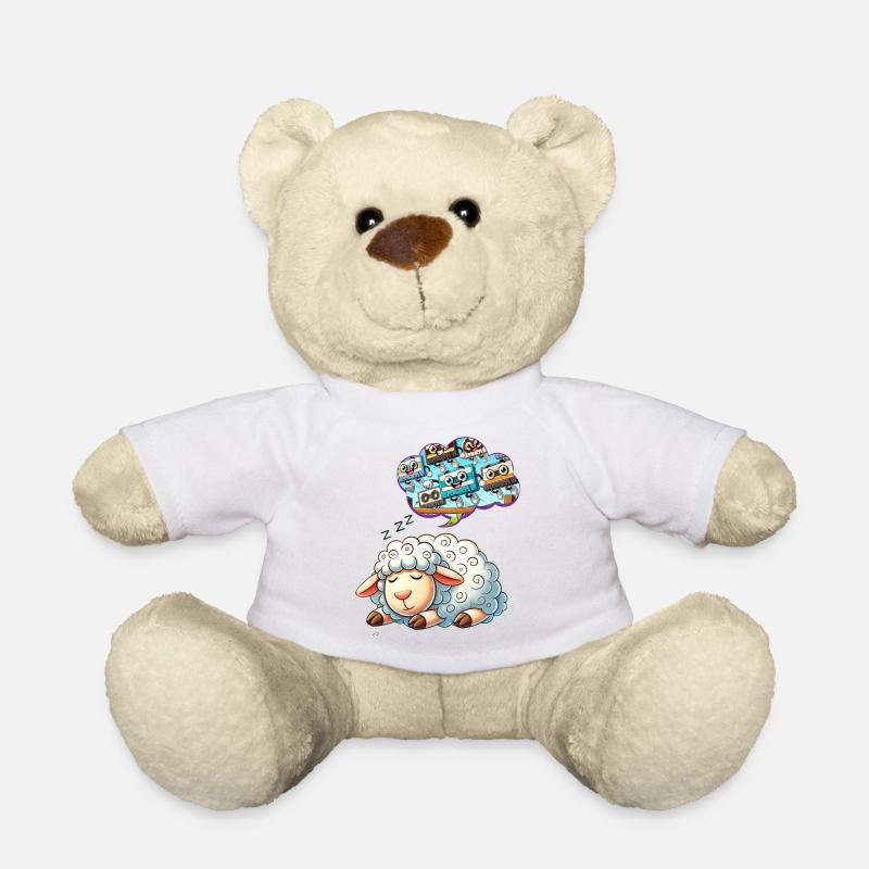 Schaf träumt - Teddy - Weiß