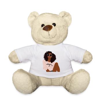 Schwarzes Mädchen Black Girl - Nounours - blanc - Devant