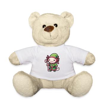 Axolotl Joyeux Noël Elfe d’hiver Axolotl - Nounours - blanc - Devant