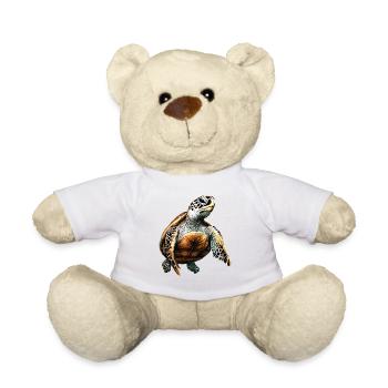 Turtle Reptile Lover Cute Turtles - Teddy Bear - white - Front