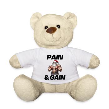 Douleur et gain du Père Noël - Nounours - blanc - Devant