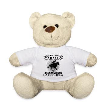 Born to ride, forced to go to school - Teddy Bear - white - Front