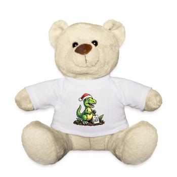 Tea Rex Weihnachten Weihnachtsmann Mütze - Teddy - Weiß - Vorne