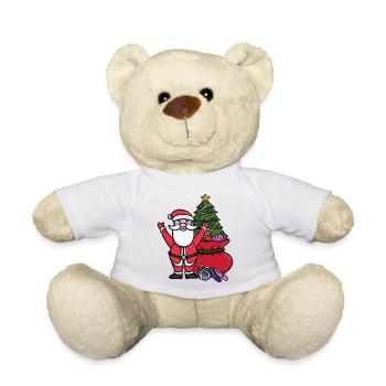 Merry Christmas everyone - Teddy Bear - white - Front