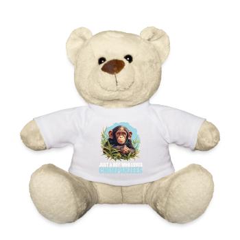 Chimpanzee Schimpansen Schimpanse - Teddy - Weiß - Vorne