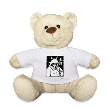 Samurai-Shogun-Katze - Teddy - Weiß - Vorne