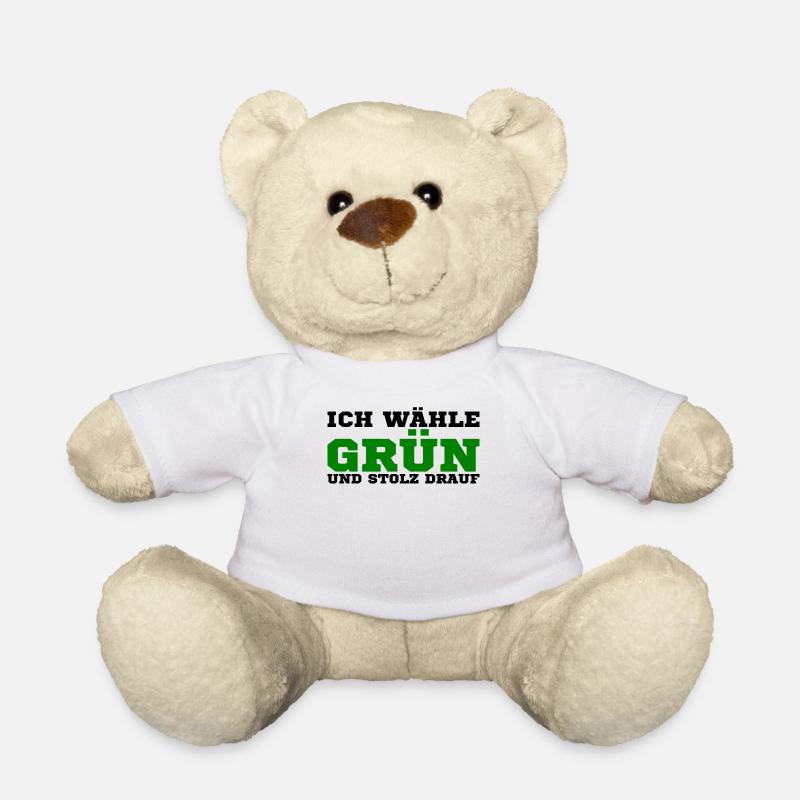Die grünen - Teddy - Weiß