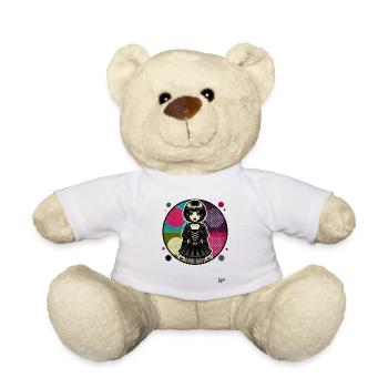 Fille Cool Punk Emo - Nounours - blanc - Devant