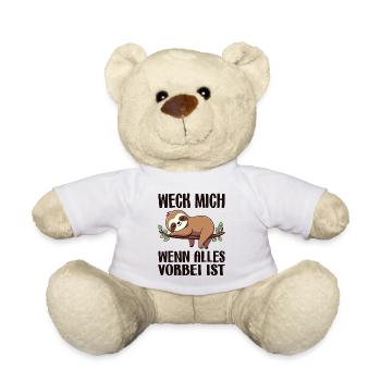 Wake me up when it's all over / Late riser - Teddy Bear - white - Front
