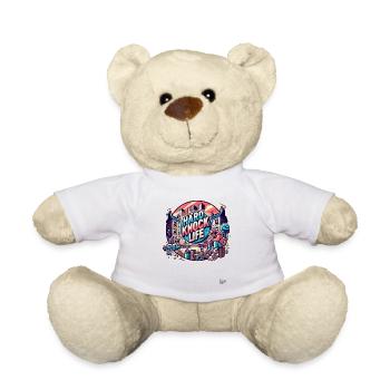Street Style Urban Hard Life - Teddy Bear - white - Front