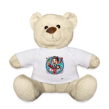Fröhlicher Schuljunge „Ich liebe die Schule“ - Teddy - Weiß - Vorne