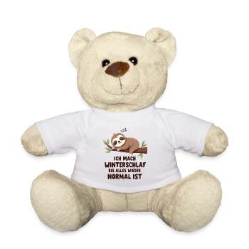 Ich Mach Winterschlaf Bis Alles Wieder Normal Ist - Teddy - Weiß - Vorne