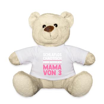 Mama Von 3 Kindern - Teddy - Weiß - Vorne